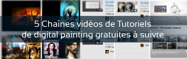 5 Chaînes vidéos de Tutoriels de digital painting gratuites à suivre
