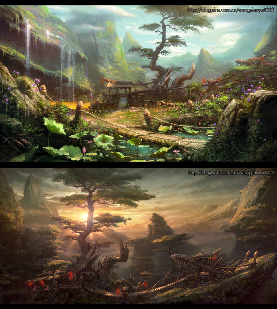 Les digital paintings de fantasy de Wangxiaoyu
