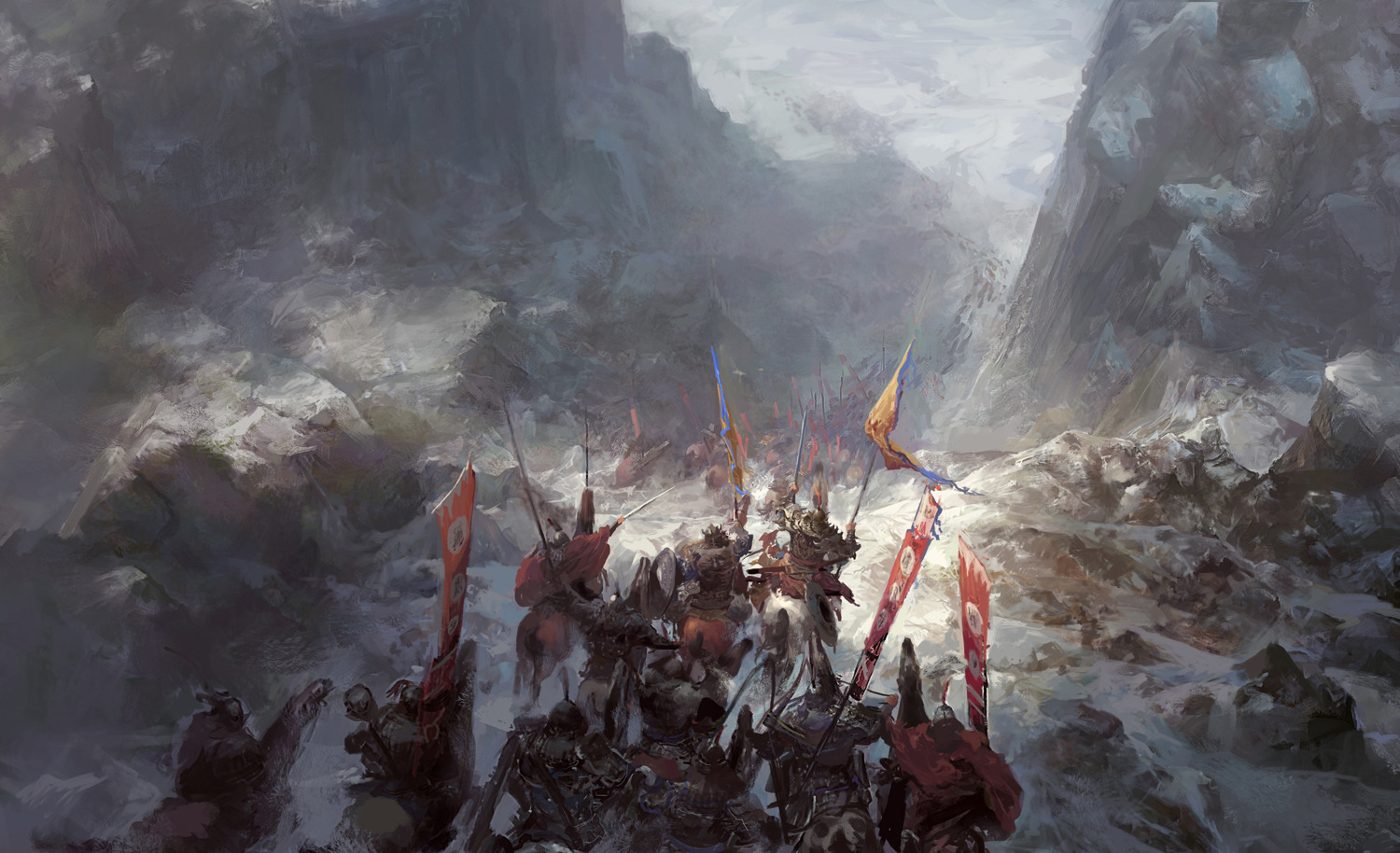 Les digital paintings de batailles épiques de Fenghua Zhong