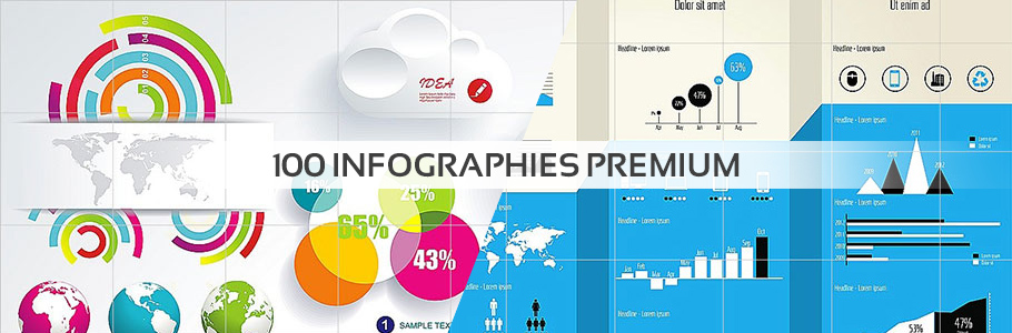 100 infographies premium à télécharger chez MightyDeals