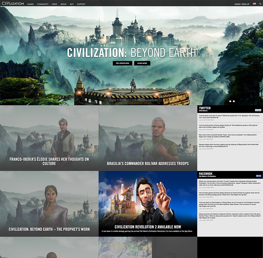Tendances en webdesign : sites de jeux vidéo en 2014