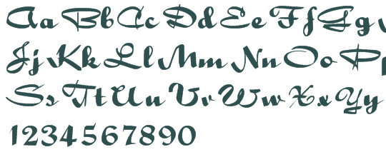 20 typographies calligraphiques ou à ruban