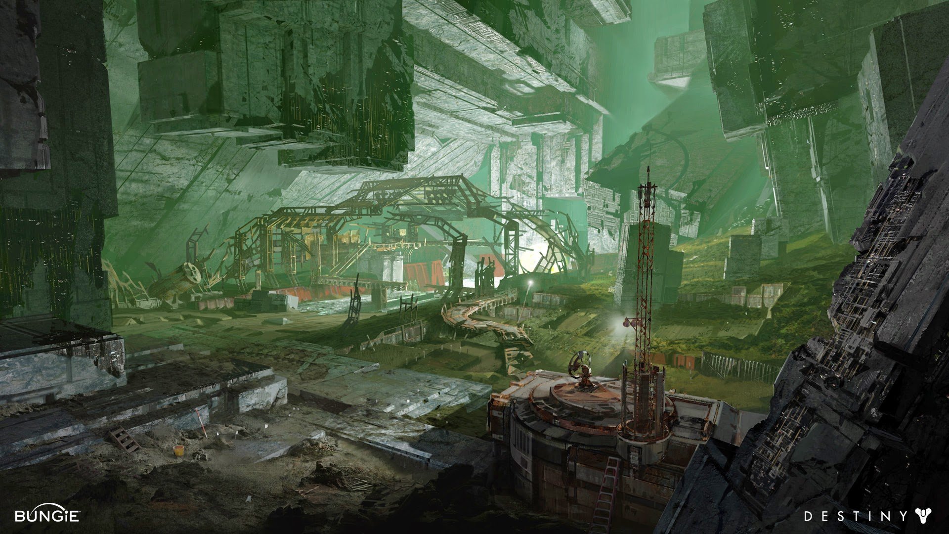 Les concept arts d'environnements du jeu Destiny par Dorje Bellbrook