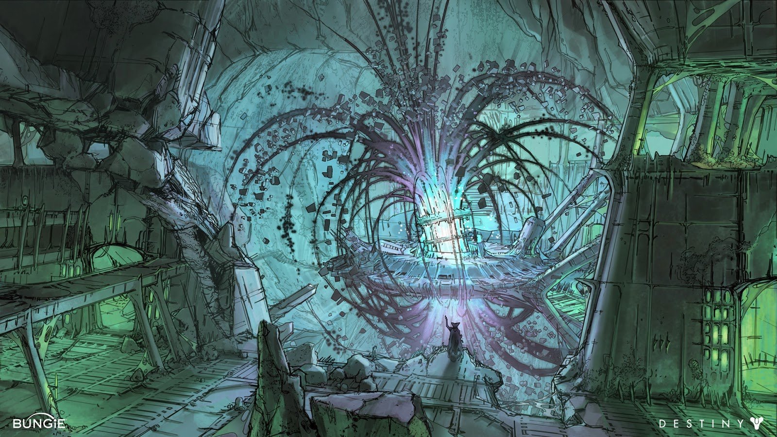 Les concept arts d'environnements du jeu Destiny par Dorje Bellbrook