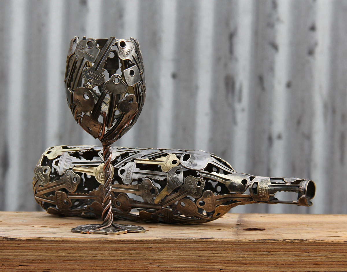Les surprenantes sculptures faites à partir de clés ou de pièces par Moerkey