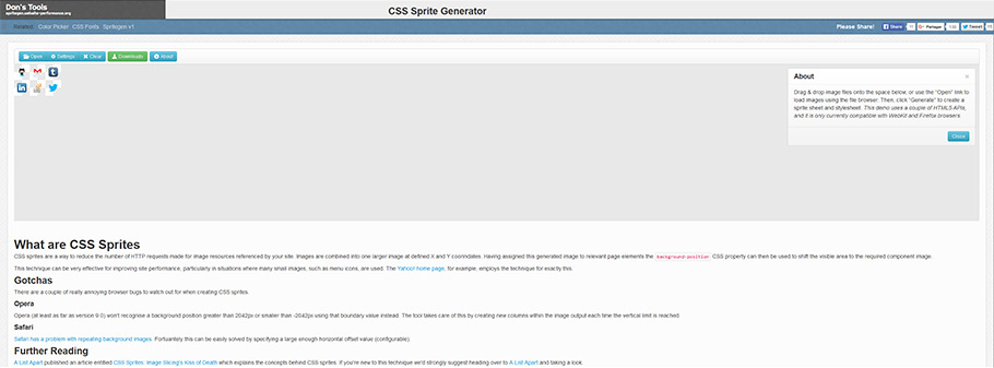 Générateur de sprite CSS pour améliorer votre UX