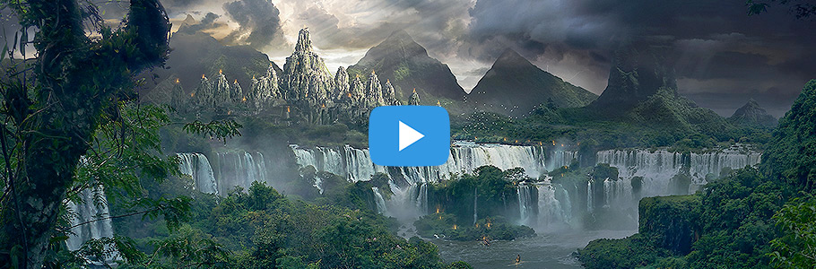 Tutoriel vidéo avancé de Matte painting sur Photoshop par Spartan : “le Temple perdu”