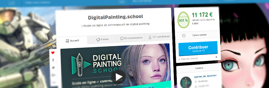 Plus que 3 jours pour contribuer au crowdfunding de DigitalPainting.school !