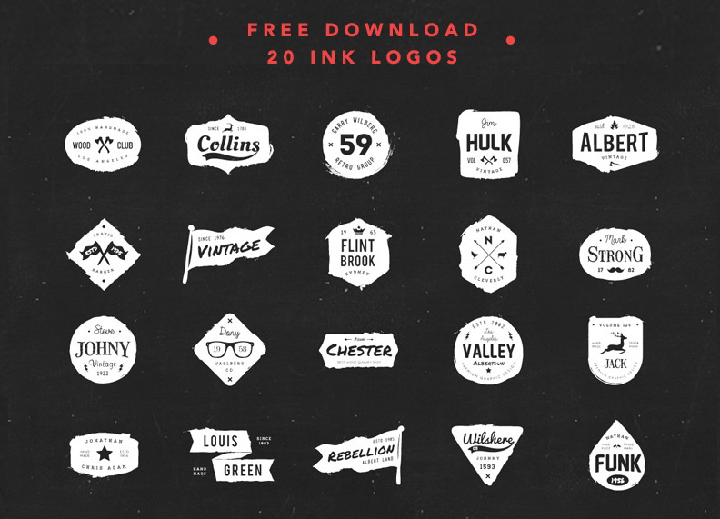 10 Templates gratuits de logos, badges et labels vintage