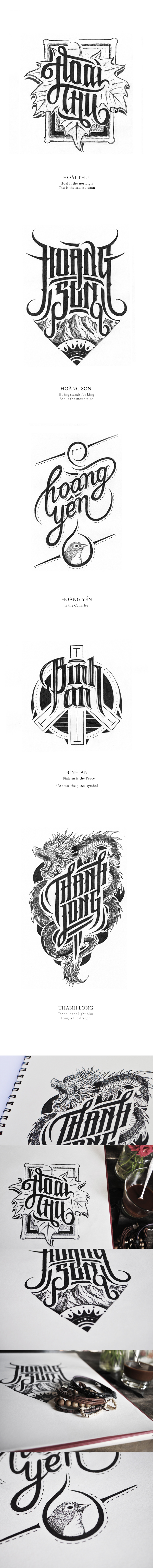 Les projets Typographies et Letterings géniaux de Biksense Nguyen