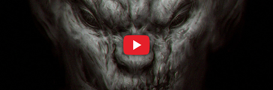 Vidéo : Digital painting - Portait de monstre vampire par Spartan
