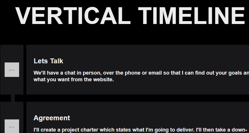 15 Timelines verticales en HTML/CSS gratuites